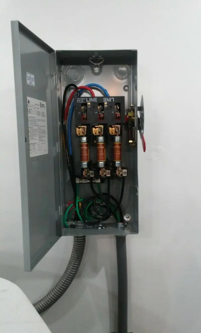 Three-phase disconnect switch installed for Electrical Wiring & Rewiring in Bethel Manor