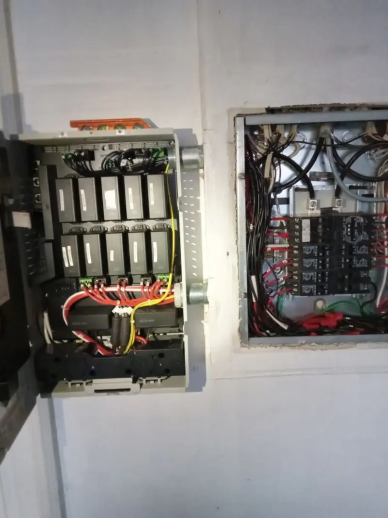 Electrical panel upgrade completed for Security Camera Wiring in Bethel Manor